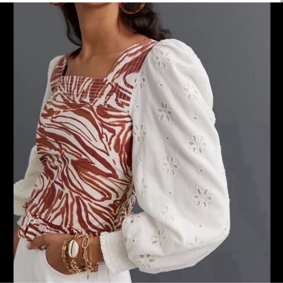 NWT love the label puffed sleeve blouse - Picture 1 of 5